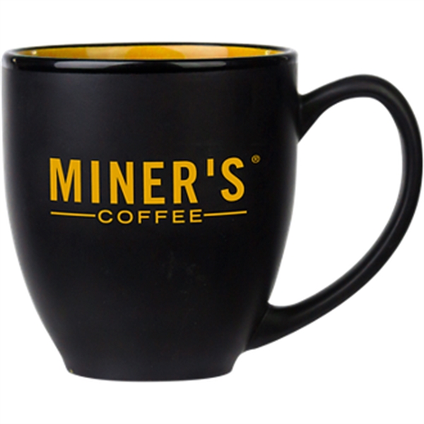 14 ounce ceramic coffee mug with a classic contoured design, handle... from ASI 57653 Gold Bond