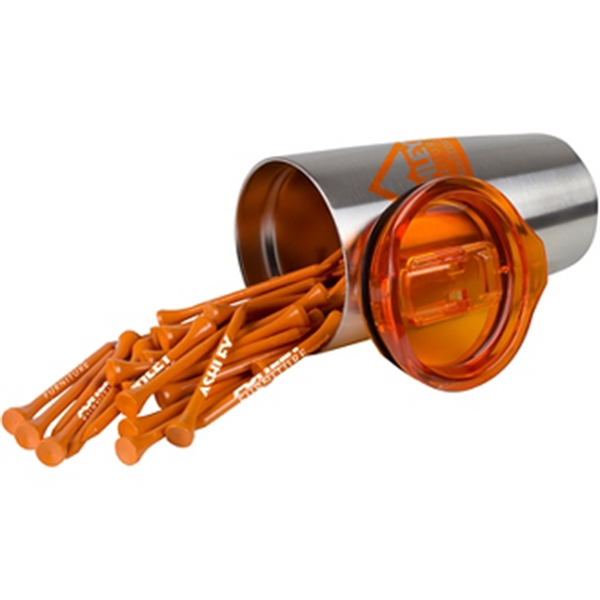 Golf kit with a 20 oz. vacuum insulated tumbler and 50... from ASI 57653 Gold Bond