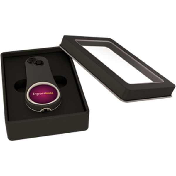 Divot tool with handles, gift box, pencil sharpener, and ball marker.... from ASI 57653 Gold Bond