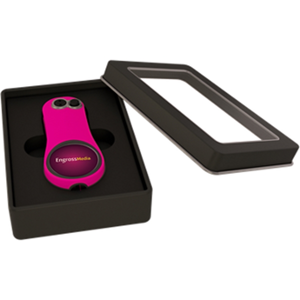 Divot tool with handles, gift box, pencil sharpener, and ball marker.... from ASI 57653 Gold Bond