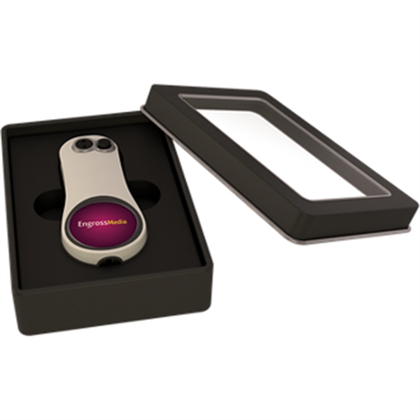 Divot tool with handles, gift box, pencil sharpener, and ball marker.... from ASI 57653 Gold Bond