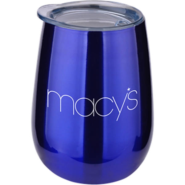 10-ounce wine tumbler with double-wall construction and lid.... from ASI 57653 Gold Bond