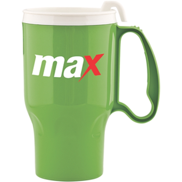 16-ounce travel mug with a lid and handle.... from ASI 57653 Gold Bond