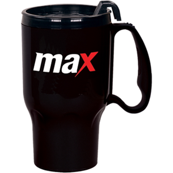 16-ounce travel mug with a lid and handle.... from ASI 57653 Gold Bond