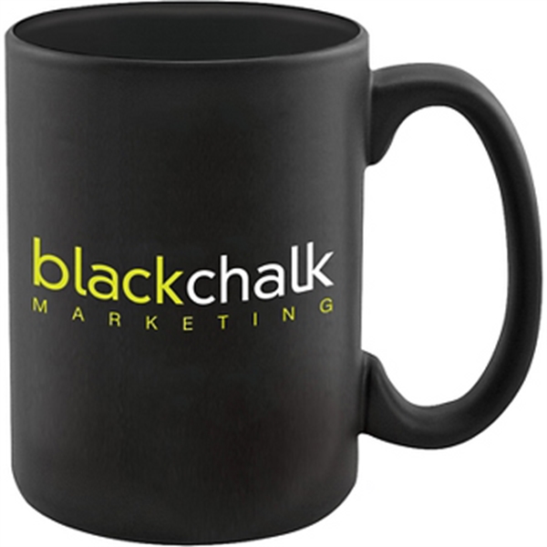 15 oz. ceramic mug with write-on chalkboard design and D-shaped handle.... from ASI 57653 Gold Bond
