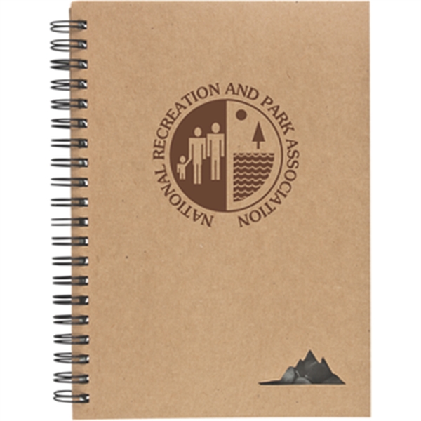5" x 7" spiral bound notebook with cardboard cover and 65... from ASI 57653 Gold Bond