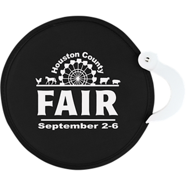 8" round ABS handheld fan with fold-out handle.... from ASI 57653 Gold Bond