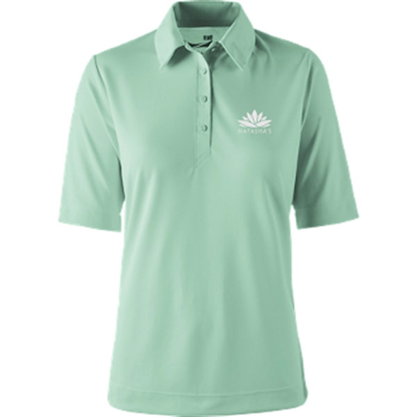 Women's polo with short sleeves, 4-button placket, collar, and UPF30+ protection.... from ASI 57653 Gold Bond