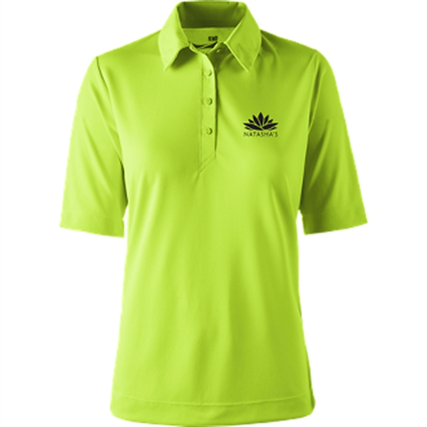 Women's polo with short sleeves, 4-button placket, collar, and UPF30+ protection.... from ASI 57653 Gold Bond