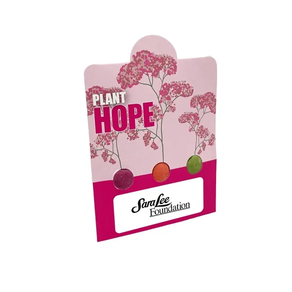 A memorable and vibrant giveaway triple seed ball card.... from ASI 98360 WOWLine