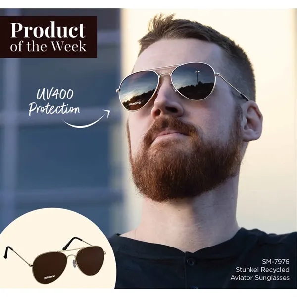 Stunkel Recycled Aviator Sunglasses... from ASI 66887 PCNA / Bullet