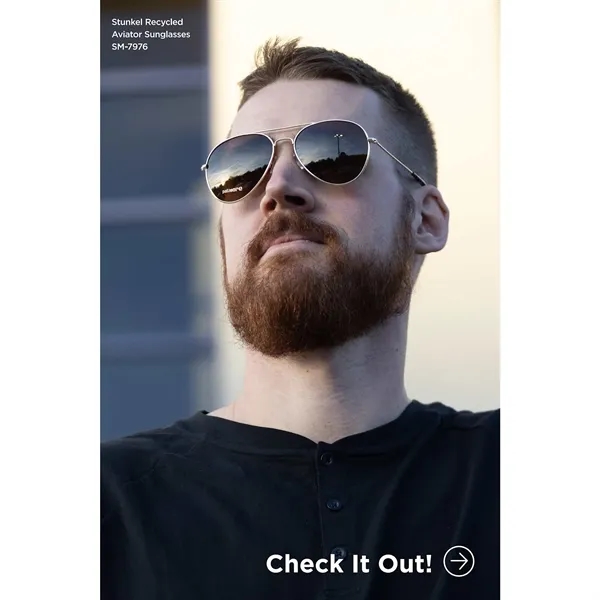 Stunkel Recycled Aviator Sunglasses... from ASI 66887 PCNA / Bullet