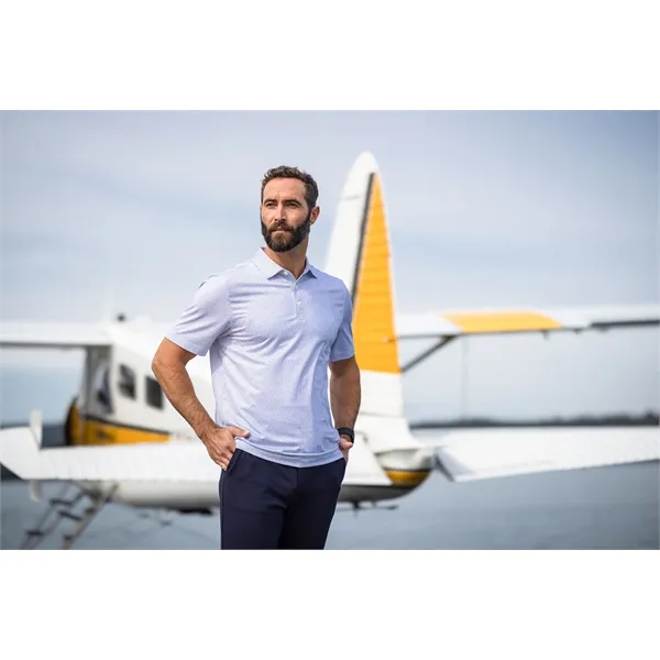 Men's polo with short sleeves, 4-way stretch, UPF50+ sun protection, and... from ASI 47965 Cutter & Buck
