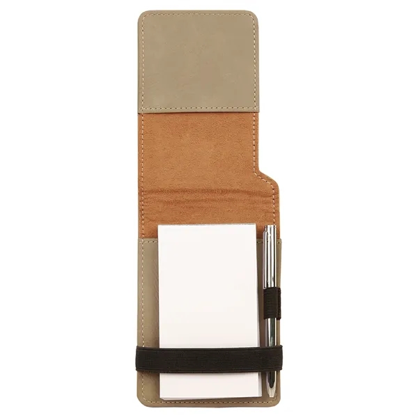 3 1/4" x 4 3/4" notepad made of light brown leatherette... from ASI 74601 Calico