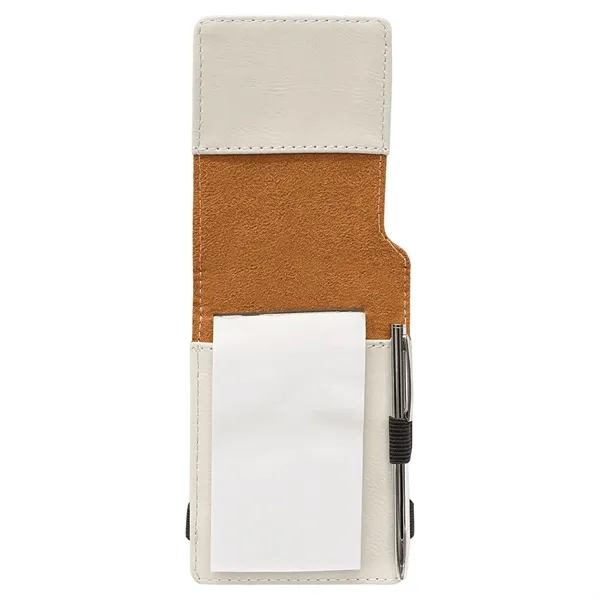 3 1/4" x 4 3/4" notepad made of white leatherette with... from ASI 74601 Calico