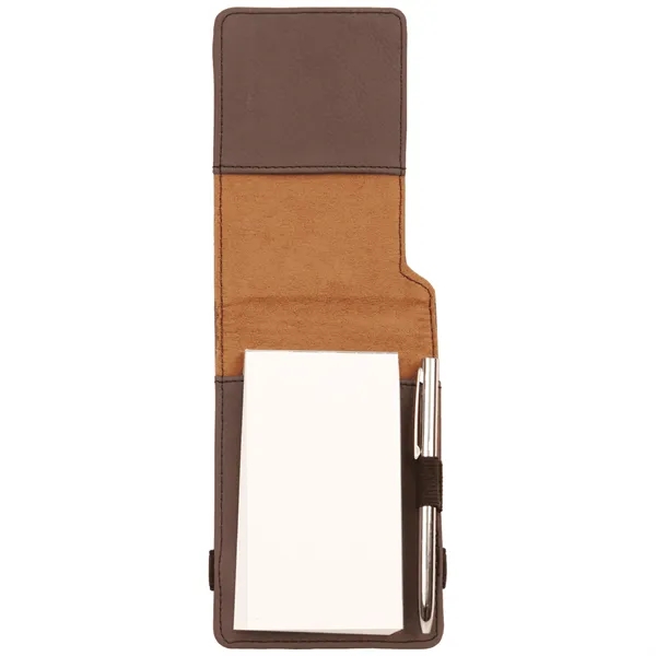 3 1/4" x 4 3/4" notepad made of dark brown leatherette... from ASI 74601 Calico
