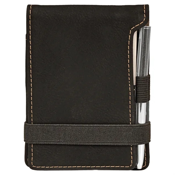 3 1/4" x 4 3/4" notepad made of black leatherette with... from ASI 74601 Calico