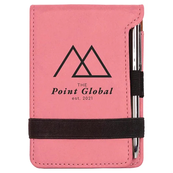 3 1/4" x 4 3/4" notepad made of pink leatherette with... from ASI 74601 Calico