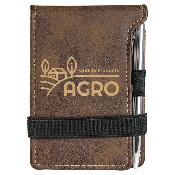 3 1/4" x 4 3/4" notepad made of rustic leatherette with... from ASI 74601 Calico