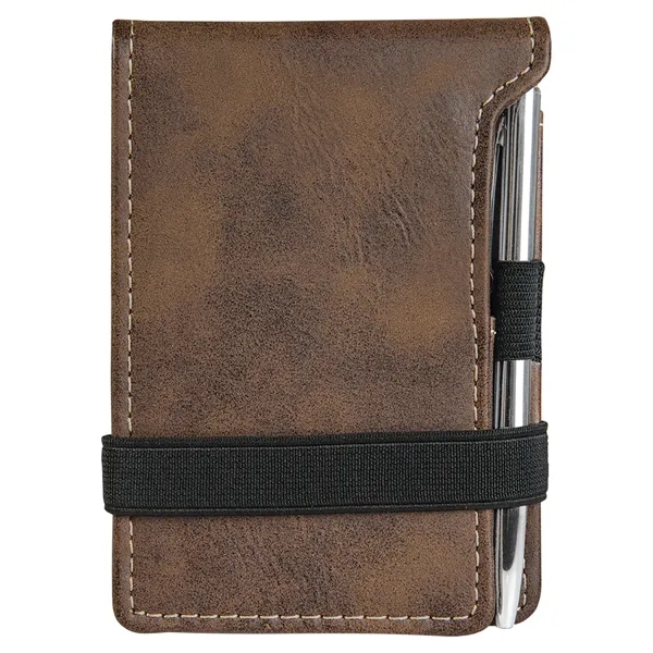 3 1/4" x 4 3/4" notepad made of rustic leatherette with... from ASI 74601 Calico