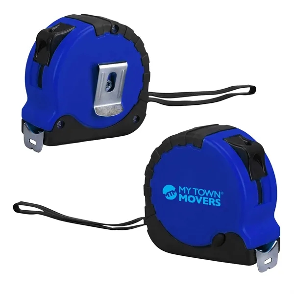 25-foot tape measure with rubber grip handle, rubber carry strap, metal... from ASI 63549 Jornik Manufacturing Corp