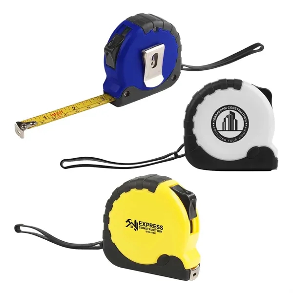 10-foot tape measure with rubber grip handle, rubber carry strap, metal... from ASI 63549 Jornik Manufacturing Corp