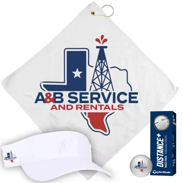 Waggle visor golf kit with three TaylorMade Distance+ golf balls, and... from ASI 38120 Ball Pro / Diversified Quality Kitchenware