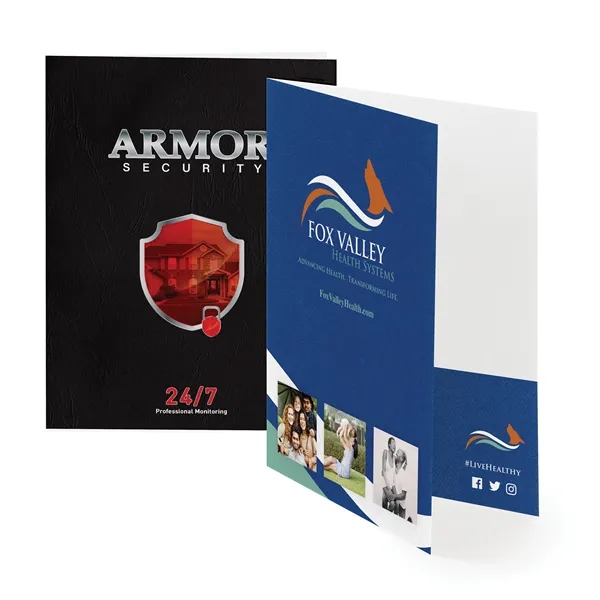 9" x 12" USA Made Presentation Folders w/1 to 4 color... from ASI 95280 Warwick Publishing Co / Warwick Folders Made Easy