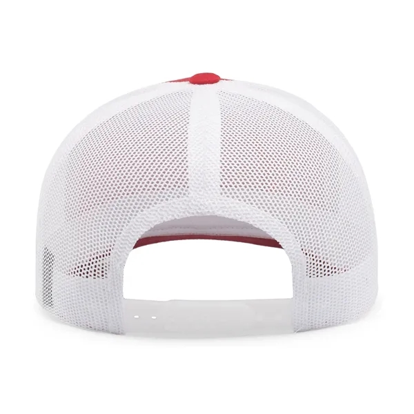 Trucker Snapback Cap with a poly/cotton blend and pro-stitched finish.... from ASI 37461 Augusta Sportswear / Pacific Headwear