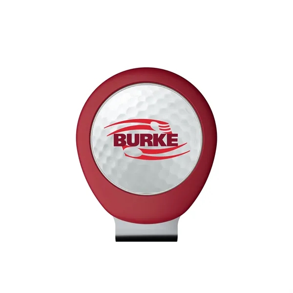 Golf hat clip with 1" removable ball marker and poly dome... from ASI 52263 EMT