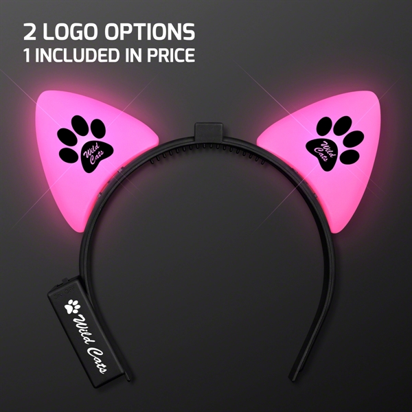 Blank or imprinted. Blinking LED Cat Ears Headband... from ASI 34194 ALightPromos / Alight Promotional Products