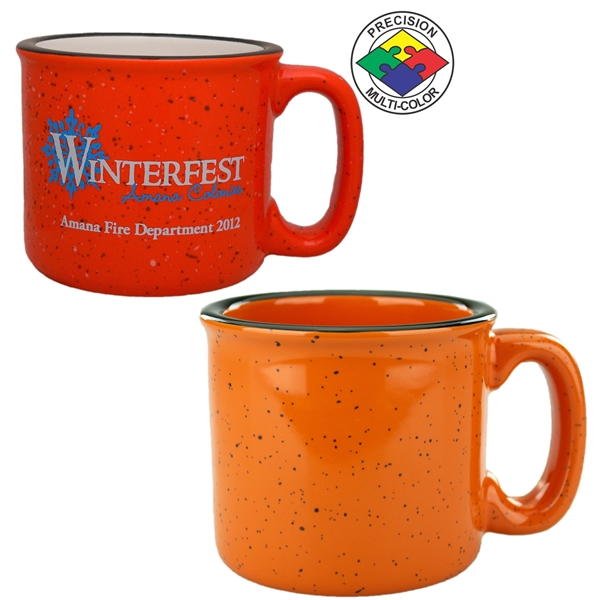 15oz two-tone speckled campfire mug with handle. Spot color.... from ASI 80093 Pyrographics / Pyrographics Line