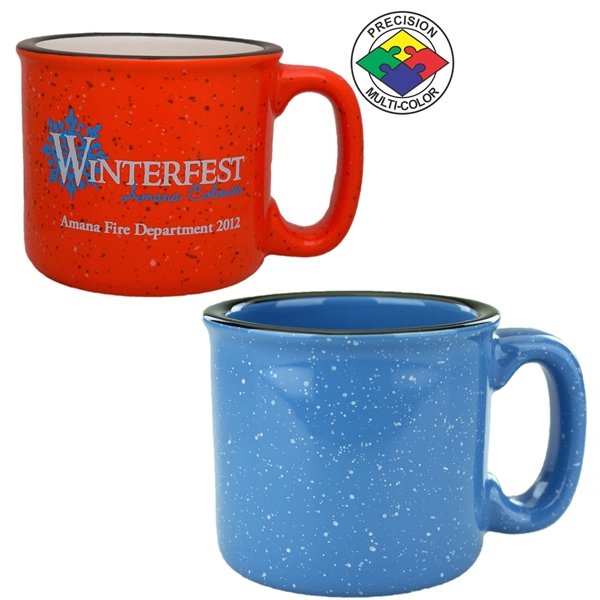 15oz two-tone speckled campfire mug with handle. Spot color.... from ASI 80093 Pyrographics / Pyrographics Line