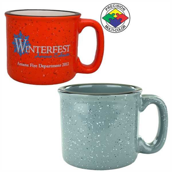 15oz two-tone speckled campfire mug with handle. Spot color.... from ASI 80093 Pyrographics / Pyrographics Line