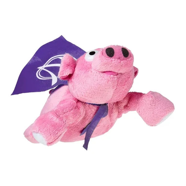 10" flying oinking pigs with slingshot action and cape.... from ASI 63549 Jornik Manufacturing Corp / Jornik