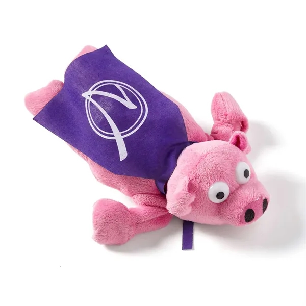 10" flying oinking pigs with slingshot action and cape.... from ASI 63549 Jornik Manufacturing Corp / Jornik