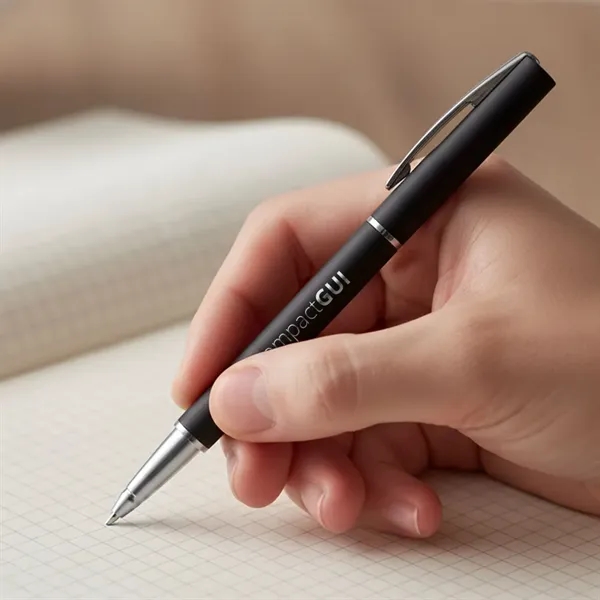 The Whetton Recycled Stainless Steel Rollerball Pen offers a refined writing... from ASI 84592 St Regis Group