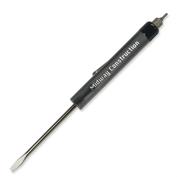 0.50"H x 6.31"W 1/8" flat tip blade screwdriver with a hex-bit... from ASI 54040 Fey Promo / Mi Line by Fey