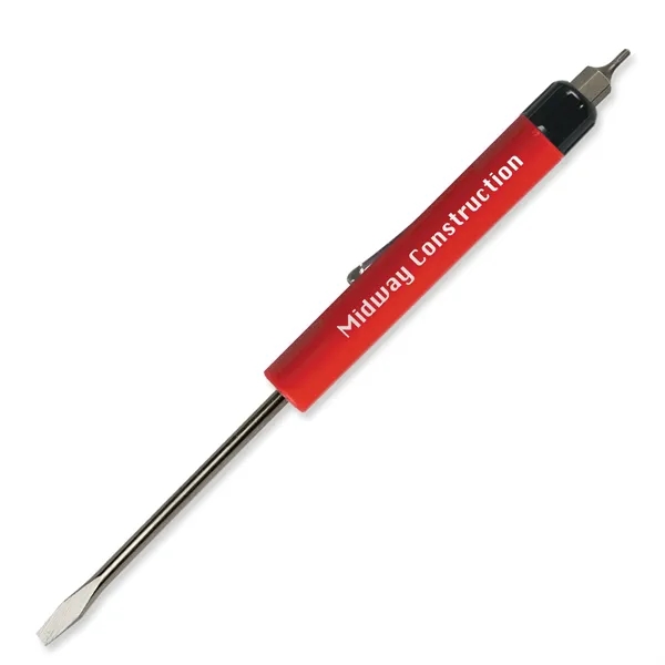0.50"H x 6.31"W 1/8" flat tip blade screwdriver with a hex-bit... from ASI 54040 Fey Promo / Mi Line by Fey