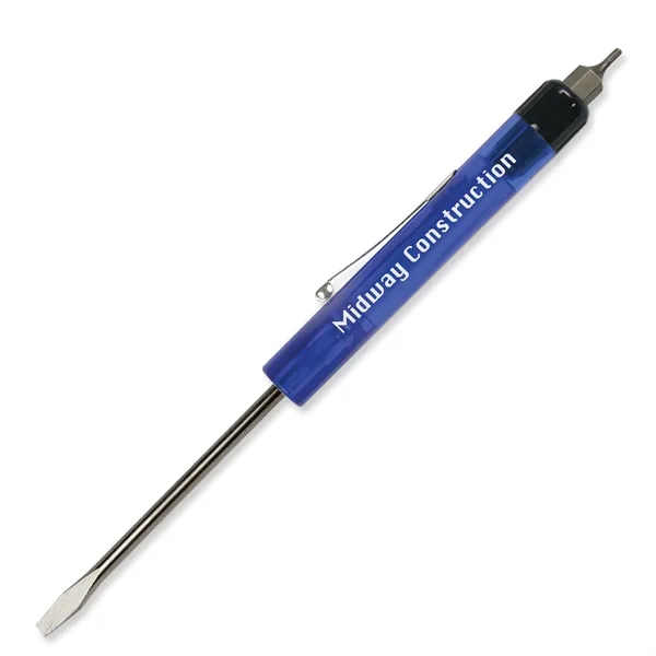 0.50"H x 6.31"W 1/8" flat tip blade screwdriver with a hex-bit... from ASI 54040 Fey Promo / Mi Line by Fey