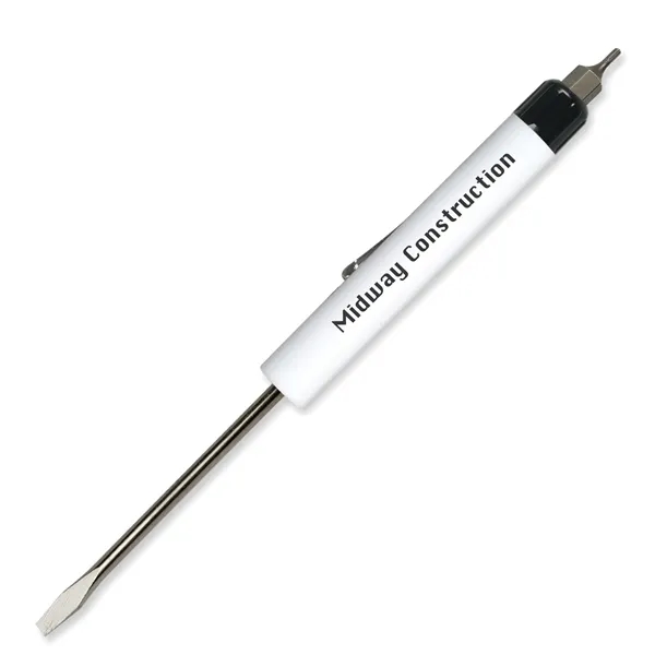0.50"H x 6.31"W 1/8" flat tip blade screwdriver with a hex-bit... from ASI 54040 Fey Promo / Mi Line by Fey