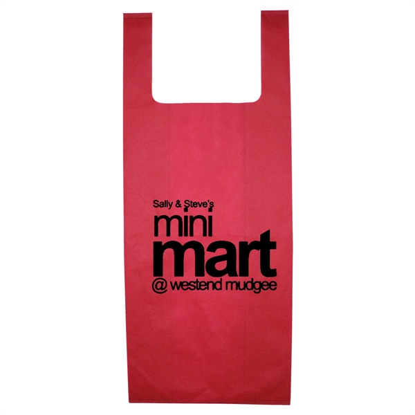 T-shirt style grocery shopping bag made of non-woven recyclable polypropylene.... from ASI 62660 Innovation Line