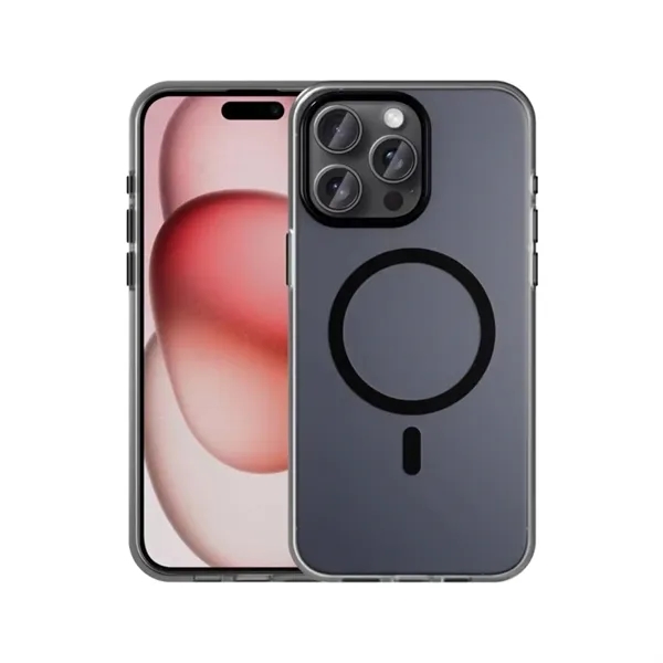 Clear frosted TPU magnetic mobile phone case plus 1C1P silkscreen imprint... from ASI 37218 Athena Promo (tm)