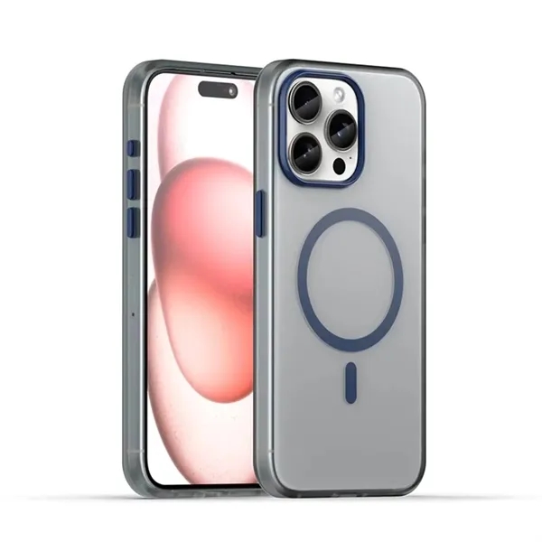 Clear frosted TPU magnetic mobile phone case plus 1C1P silkscreen imprint... from ASI 37218 Athena Promo (tm)