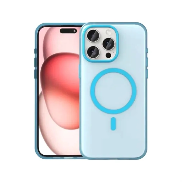 Clear frosted TPU magnetic mobile phone case plus 1C1P silkscreen imprint... from ASI 37218 Athena Promo (tm)