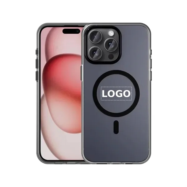 Clear frosted TPU magnetic mobile phone case plus 1C1P silkscreen imprint... from ASI 37218 Athena Promo (tm)