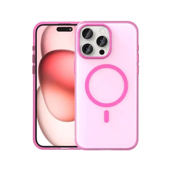 Clear frosted TPU magnetic mobile phone case plus 1C1P silkscreen imprint... from ASI 37218 Athena Promo (tm)