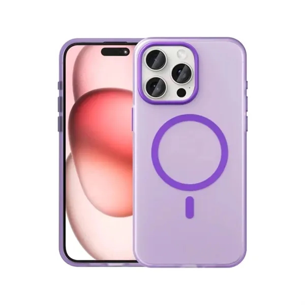 Clear frosted TPU magnetic mobile phone case plus 1C1P silkscreen imprint... from ASI 37218 Athena Promo (tm)