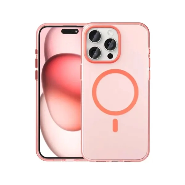 Clear frosted TPU magnetic mobile phone case plus 1C1P silkscreen imprint... from ASI 37218 Athena Promo (tm)