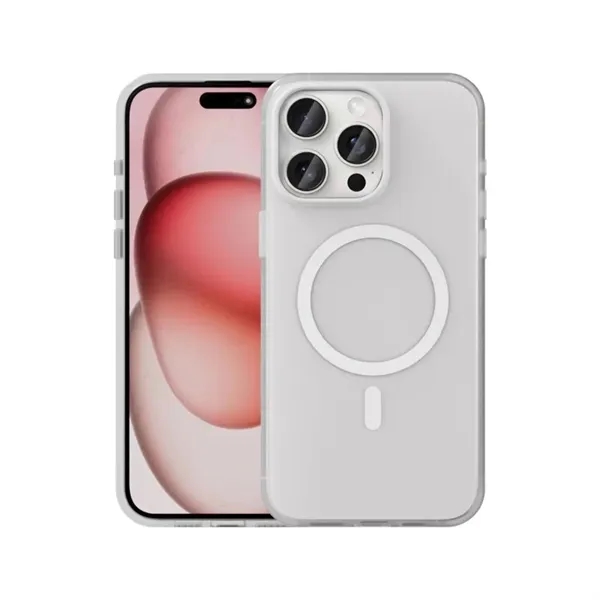 Clear frosted TPU magnetic mobile phone case plus 1C1P silkscreen imprint... from ASI 37218 Athena Promo (tm)